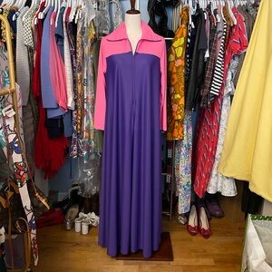 Vintage Colorblock Robe - Size Medium
